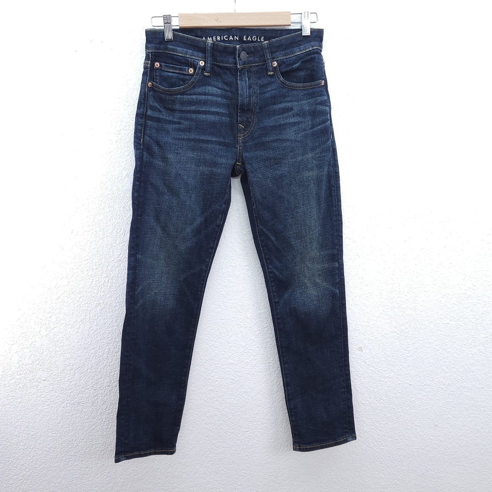 Mens American Eagle AirFlex + Slim Jeans Dark Wash Stretch 28 x 28